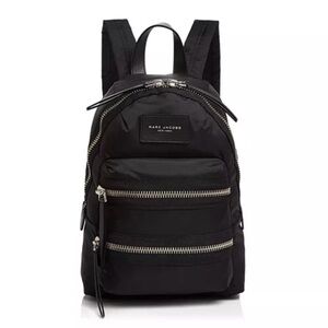 Marc Jacobs Black Backpack with Silver Accents